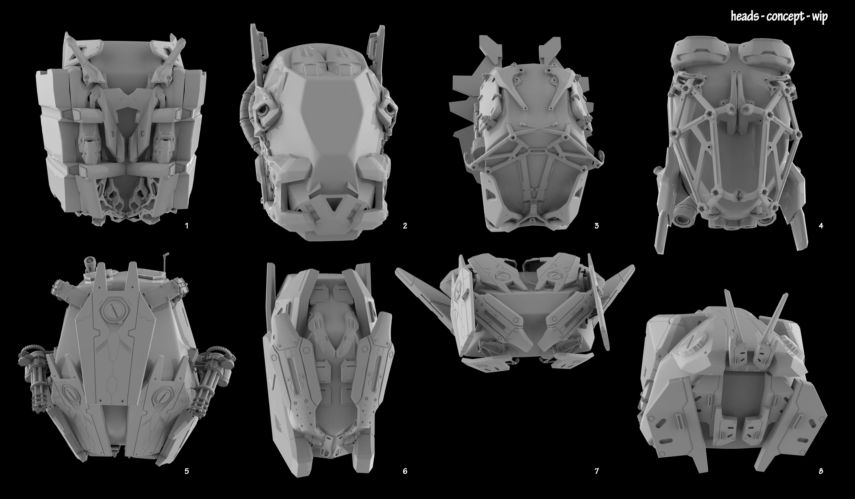 mech heads, speed modeling