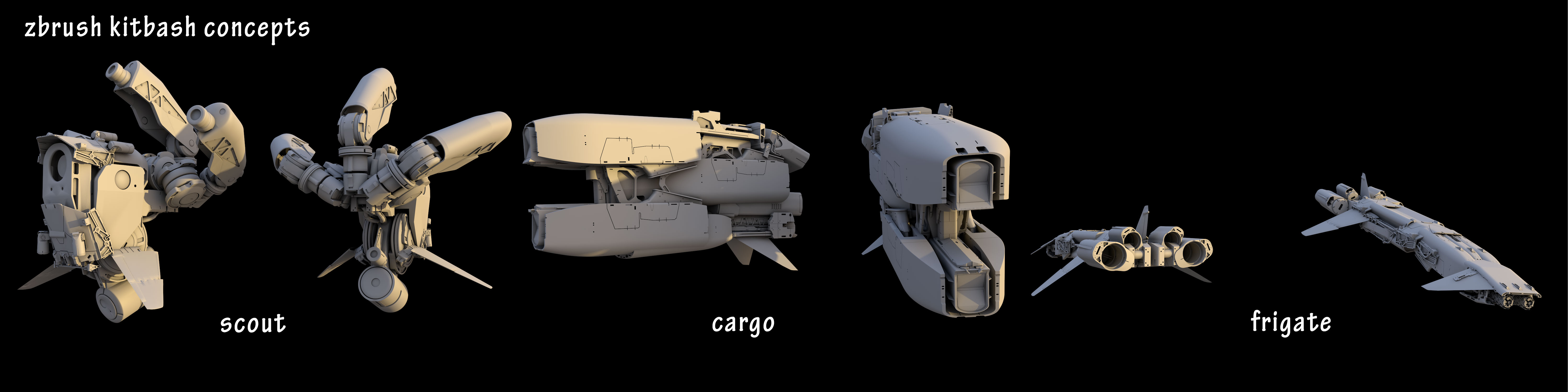 Blockade - Zbrush ship concepts