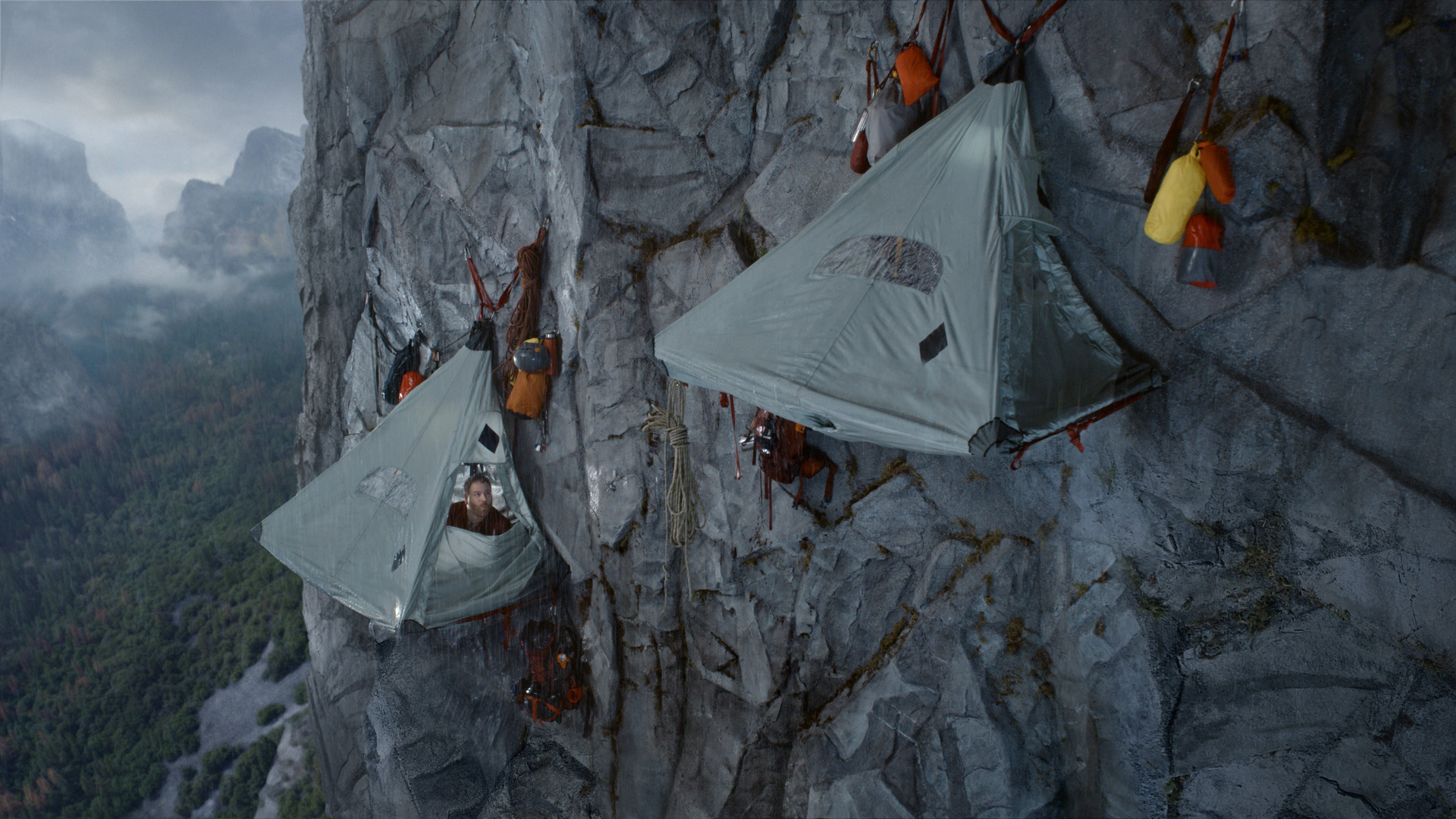 Dish network, matte painting and comp